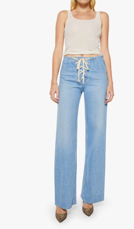 Nwt Mother The Lace Up Smoothie Sneak Jeans Size 26